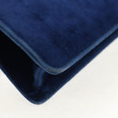 GUCCI Shoulder Bag Velor Blue Gold 544242 Auth ka591V-16