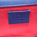 GUCCI Shoulder Bag Velor Blue Gold 544242 Auth ka591V-20