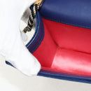 GUCCI Shoulder Bag Velor Blue Gold 544242 Auth ka591V-22