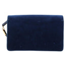 GUCCI Shoulder Bag Velor Blue Gold 544242 Auth ka591V-2