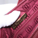 CARTIER Must Line Shoulder Bag Leather Bordeaux Gold Auth ka5921-11