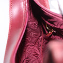 CARTIER Must Line Shoulder Bag Leather Bordeaux Gold Auth ka5921-19