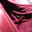 CARTIER Must Line Shoulder Bag Leather Bordeaux Gold Auth ka5921-20