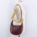 CARTIER Must Line Shoulder Bag Leather Bordeaux Gold Auth ka5921-22