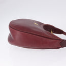 CARTIER Must Line Shoulder Bag Leather Bordeaux Gold Auth ka5921-3