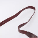 CARTIER Must Line Shoulder Bag Leather Bordeaux Gold Auth ka5921-8