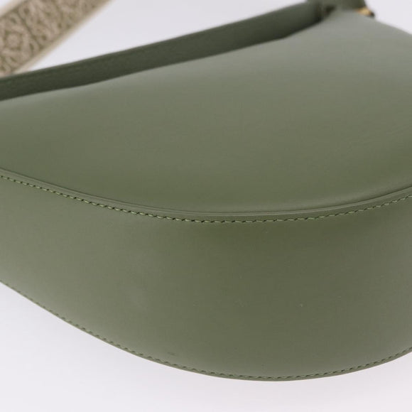 LOEWE Luna Small Shoulder Bag Leather Green Gold Auth ka5922M