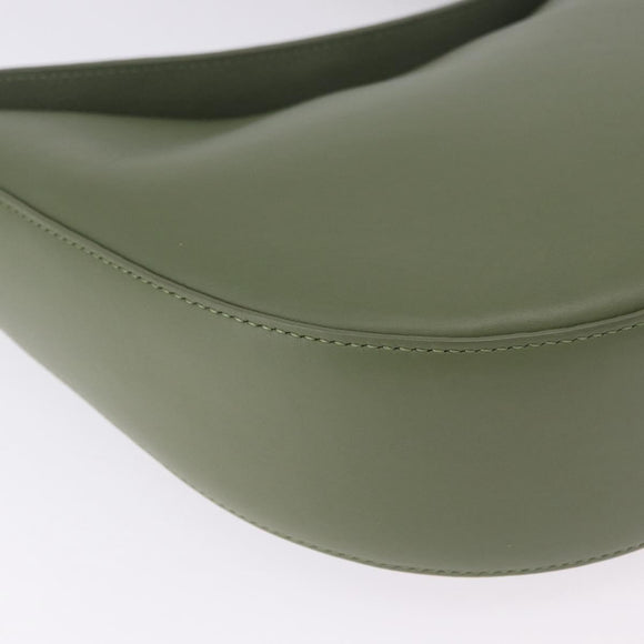 LOEWE Luna Small Shoulder Bag Leather Green Gold Auth ka5922M