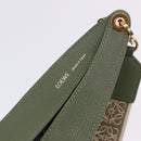 LOEWE Luna Small Shoulder Bag Leather Green Gold Auth ka5922M-20