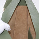 LOEWE Luna Small Shoulder Bag Leather Green Gold Auth ka5922M-22