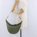 LOEWE Luna Small Shoulder Bag Leather Green Gold Auth ka5922M-24