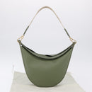 LOEWE Luna Small Shoulder Bag Leather Green Gold Auth ka5922M-12