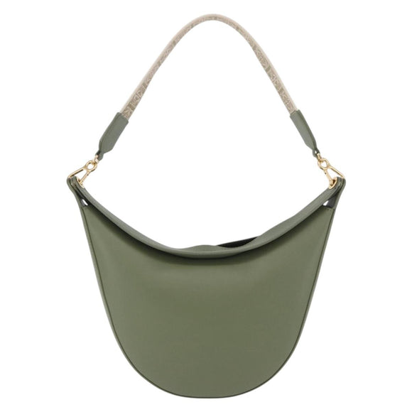 LOEWE Luna Small Shoulder Bag Leather Green Gold Auth ka5922M