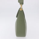 LOEWE Luna Small Shoulder Bag Leather Green Gold Auth ka5922M-4