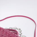Miu Miu Matelasse Hand Bag Leather 2way Pink Gold Auth ka5923A-16
