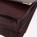 CARTIER Must Line Shoulder Bag Leather Bordeaux Gold Auth ka5924-13