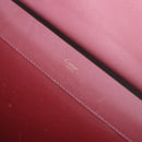 CARTIER Must Line Shoulder Bag Leather Bordeaux Gold Auth ka5924-16