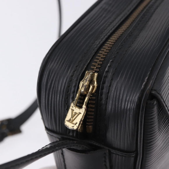 LOUIS VUITTON Epi Jeune Fille MM Shoulder Bag Black M52152 LV Auth ka5925
