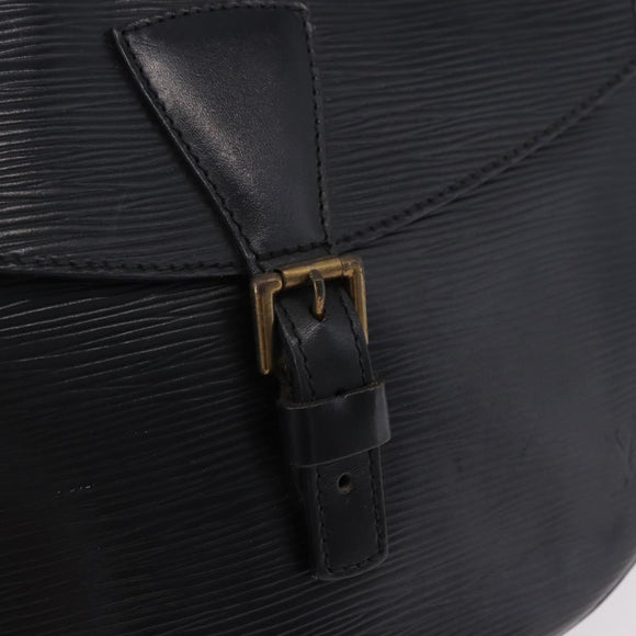 LOUIS VUITTON Epi Jeune Fille MM Shoulder Bag Black M52152 LV Auth ka5925