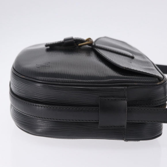 LOUIS VUITTON Epi Jeune Fille MM Shoulder Bag Black M52152 LV Auth ka5925