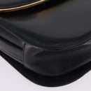 GUCCI Shoulder Bag Leather Black Gold Auth ka5927A-9