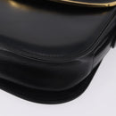 GUCCI Shoulder Bag Leather Black Gold Auth ka5927A-14