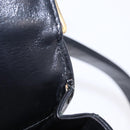 GUCCI Shoulder Bag Leather Black Gold Auth ka5927A-11