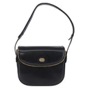 GUCCI Shoulder Bag Leather Black Gold Auth ka5927A-13