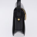 GUCCI Shoulder Bag Leather Black Gold Auth ka5927A-4