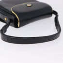 GUCCI Shoulder Bag Leather Black Gold Auth ka5927A-7