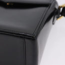 SAINT LAURENT Shoulder Bag Leather Black Gold Auth ka5928-11