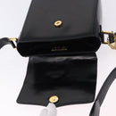 SAINT LAURENT Shoulder Bag Leather Black Gold Auth ka5928-15