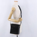 SAINT LAURENT Shoulder Bag Leather Black Gold Auth ka5928-21