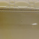 Christian Dior Canage Bag Patent leather 2way LIme Green Silver Auth ka5929A-6