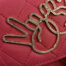 CHANEL Matelasse Chain Shoulder Bag Lamb Skin Pink Gold CC Auth ka592M-18