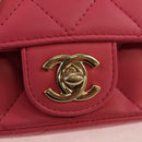 CHANEL Matelasse Chain Shoulder Bag Lamb Skin Pink Gold CC Auth ka592M-20