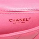 CHANEL Matelasse Chain Shoulder Bag Lamb Skin Pink Gold CC Auth ka592M-24