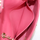 CHANEL Matelasse Chain Shoulder Bag Lamb Skin Pink Gold CC Auth ka592SAM-27