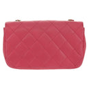 CHANEL Matelasse Chain Shoulder Bag Lamb Skin Pink Gold CC Auth ka592M-2