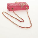CHANEL Matelasse Chain Shoulder Bag Lamb Skin Pink Gold CC Auth ka592M-7