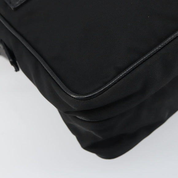 PRADA Shoulder Bag Nylon Black Silver Auth ka593