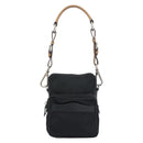 PRADA Shoulder Bag Nylon Black Silver Auth ka593-13