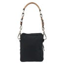 PRADA Shoulder Bag Nylon Black Silver Auth ka593-2