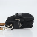PRADA Shoulder Bag Nylon Black Silver Auth ka593-4