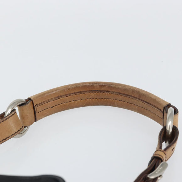 PRADA Shoulder Bag Nylon Black Silver Auth ka593