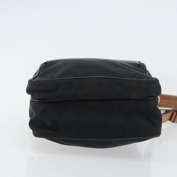 PRADA Shoulder Bag Nylon Black Silver Auth ka593