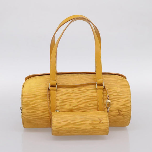 LOUIS VUITTON Epi Soufflot Hand Bag Yellow M52229 LV Auth ka5935V