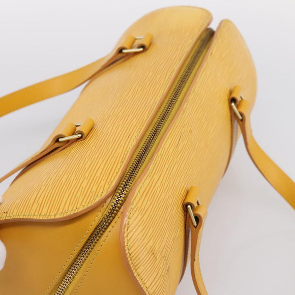LOUIS VUITTON Epi Soufflot Hand Bag Yellow M52229 LV Auth ka5935V