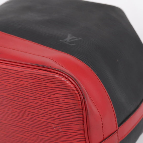 LOUIS VUITTON Epi Noe Shoulder Bag Bicolor Black Red M44017 LV Auth ka5936