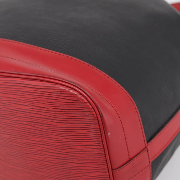 LOUIS VUITTON Epi Noe Shoulder Bag Bicolor Black Red M44017 LV Auth ka5936